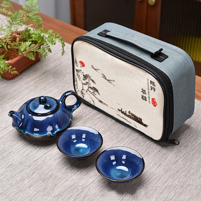 Starry Glaze Travel Tea Set